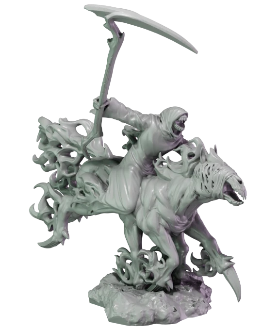 Skeleton Death Figure on Horeback Wargaming STL