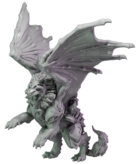 Orc on Manticore Fantasy Wargaming STL