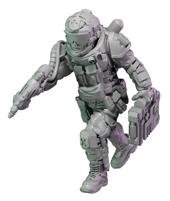 Sci-fi soldier medic STL